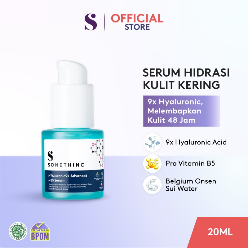 Panduan Simple Skincare Routine Pagi dan Malam untuk Remaja Berkulit Kering Somethinc Hyaluronic 9 Advanced Serum